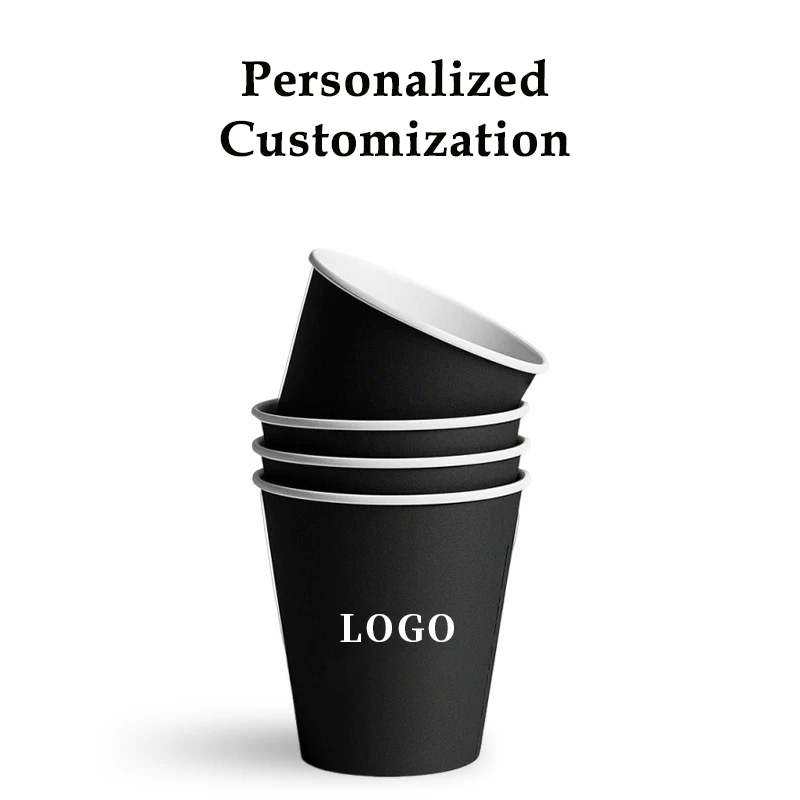 Coffee Tea Name - 50/100 Pieces 250ml Disposable Paper Cups