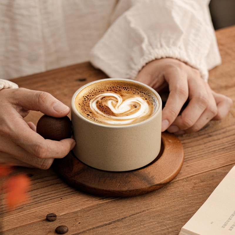 Ancient Style Clay Mug Flower  - Xbloom Coffee Tea ulasan dan harga