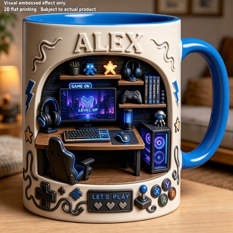 Esports Themed Mug with Cerami - Coffee Tea Name ulasan dan harga