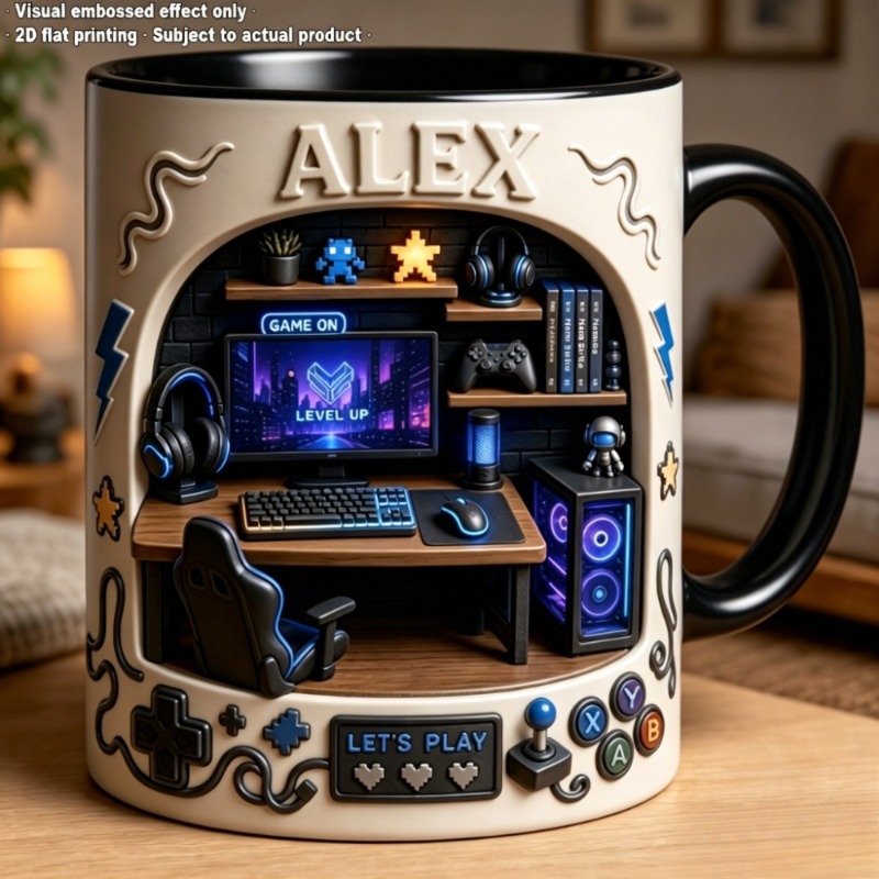 Esports Themed Mug with Cerami - Coffee Tea Name ulasan dan harga