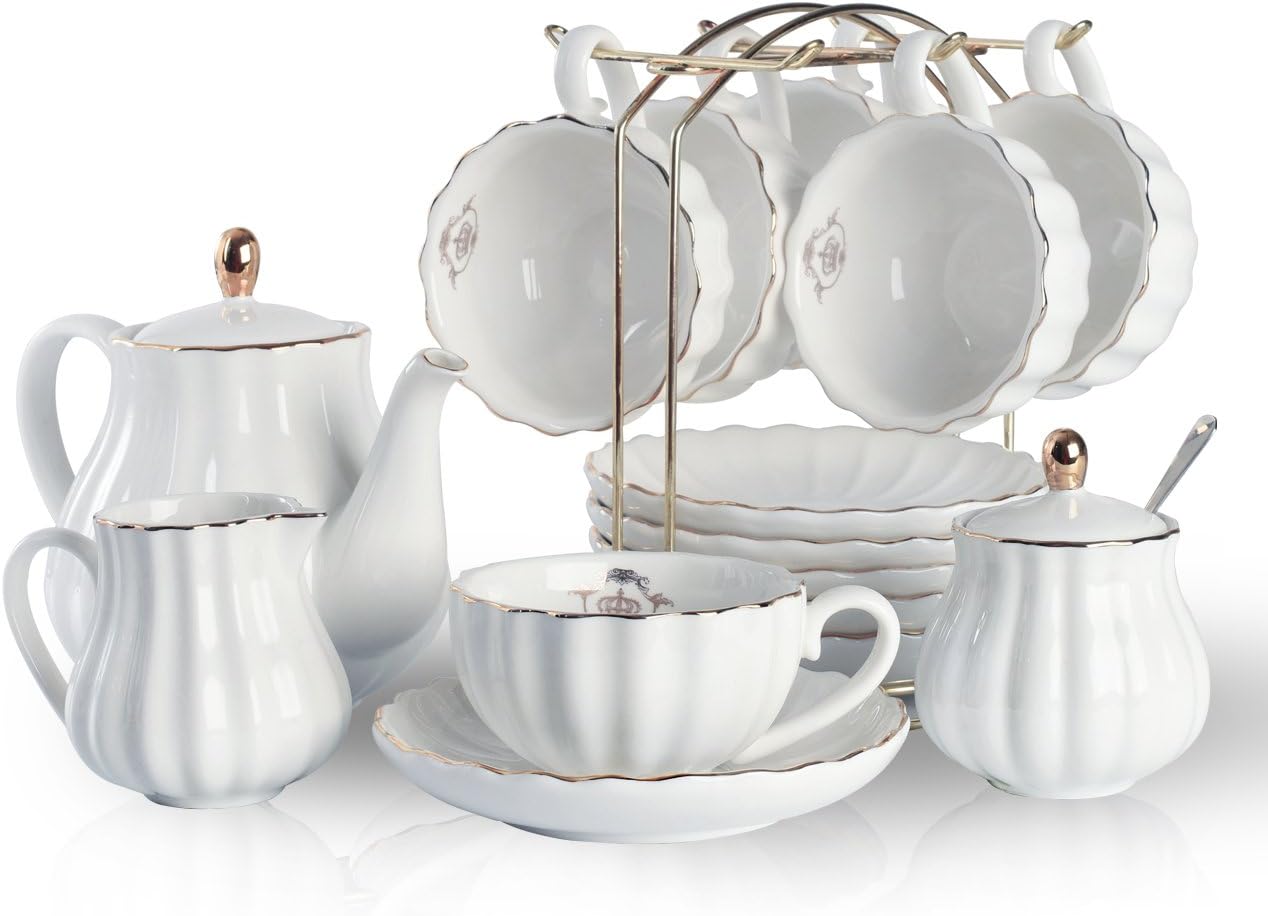 Pure White Porcelain Tea Set,  - Coffee Tea Sugar ulasan dan harga