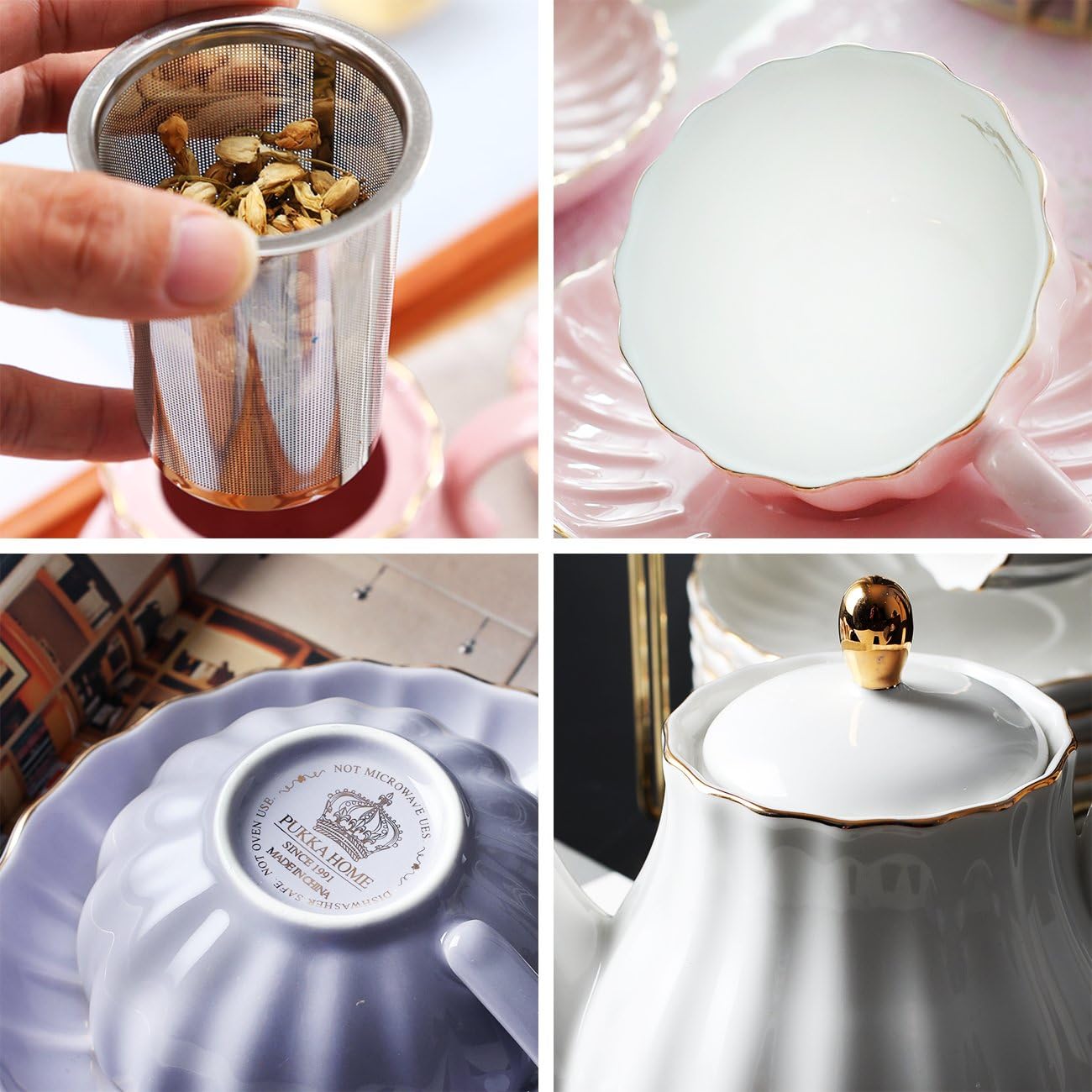Pure White Porcelain Tea Set,  - Coffee Tea Sugar ulasan dan harga